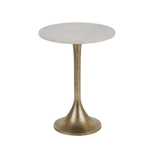 Akala Marble Side table 41x54cm Pink/Gold