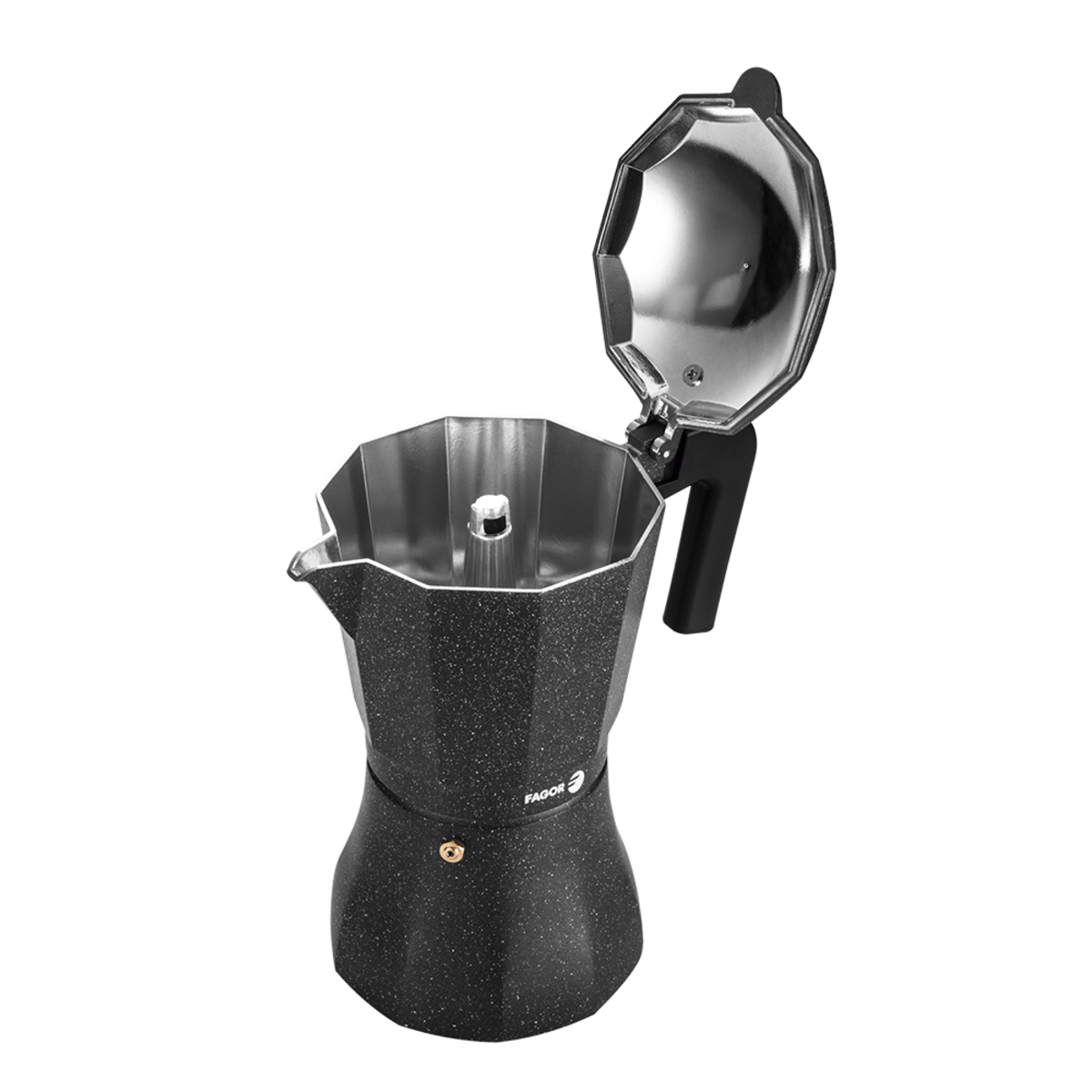 Fagor Tiramisu 6 Cup Aluminium Espresso Maker Charcoal