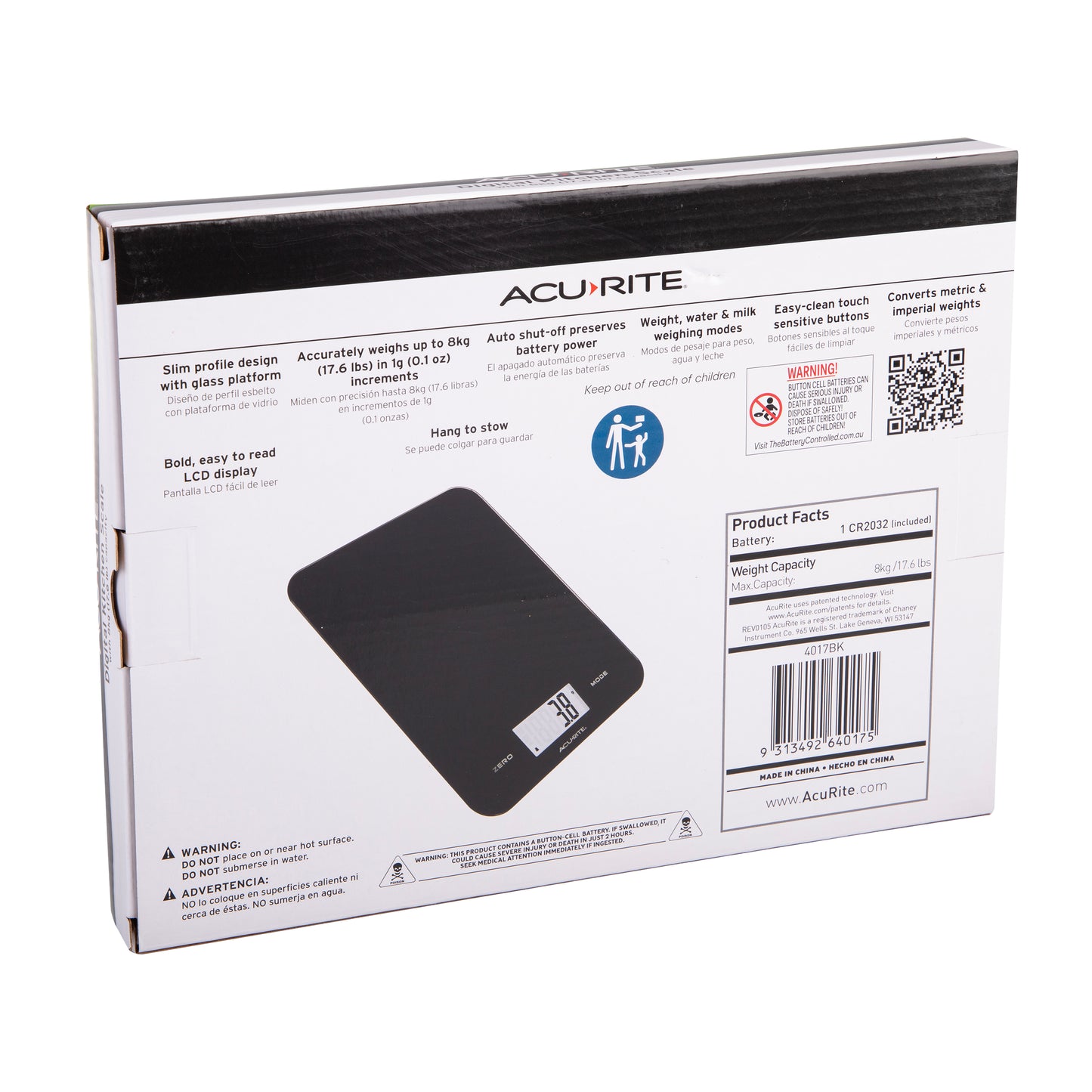 Acurite Large Slimline Digital Black Scale