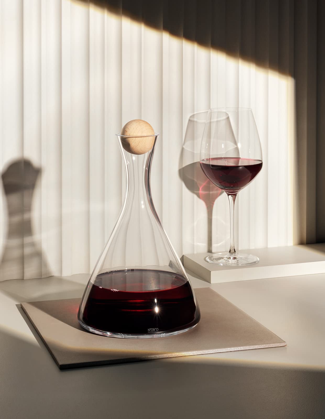 Krosno Decanter with Beechwood Stopper 1L