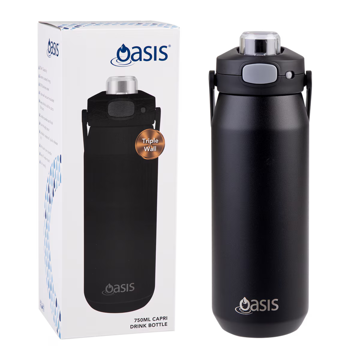 Oasis Capri Drink Bottle with Quick Release Lid 750ml