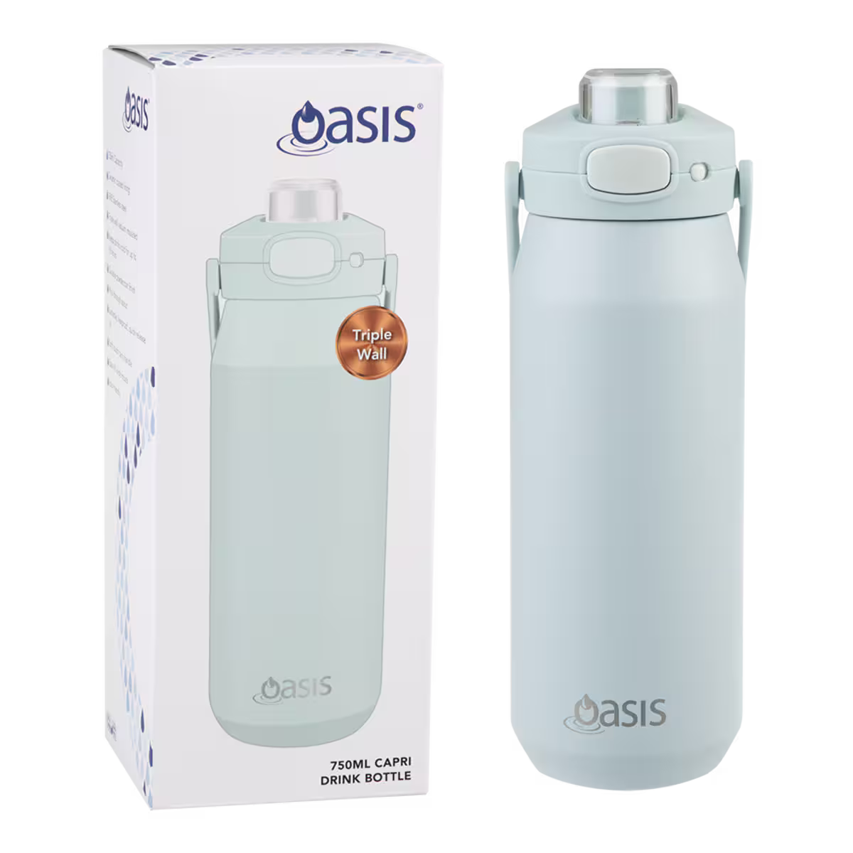 Oasis Capri Drink Bottle with Quick Release Lid 750ml