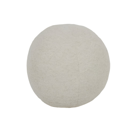 Adara 30cm Cushion Cotton Blend Ball  - Ivory