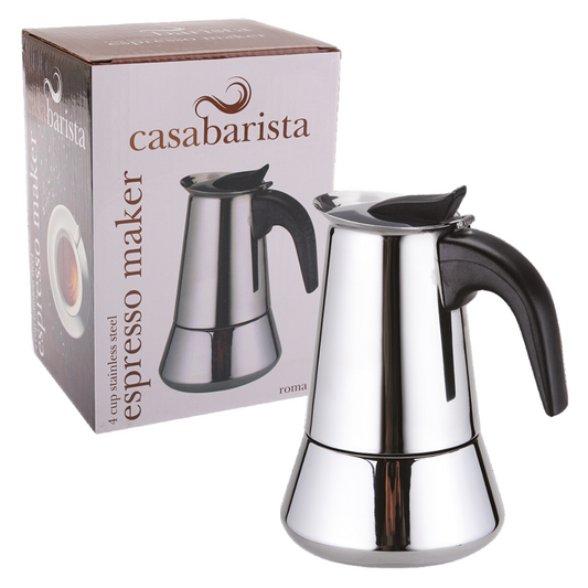 Roma Stainless Steel Espresso Maker 4 Cup