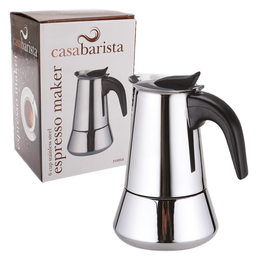 Roma Stainless Steel Espresso Maker 6 Cup