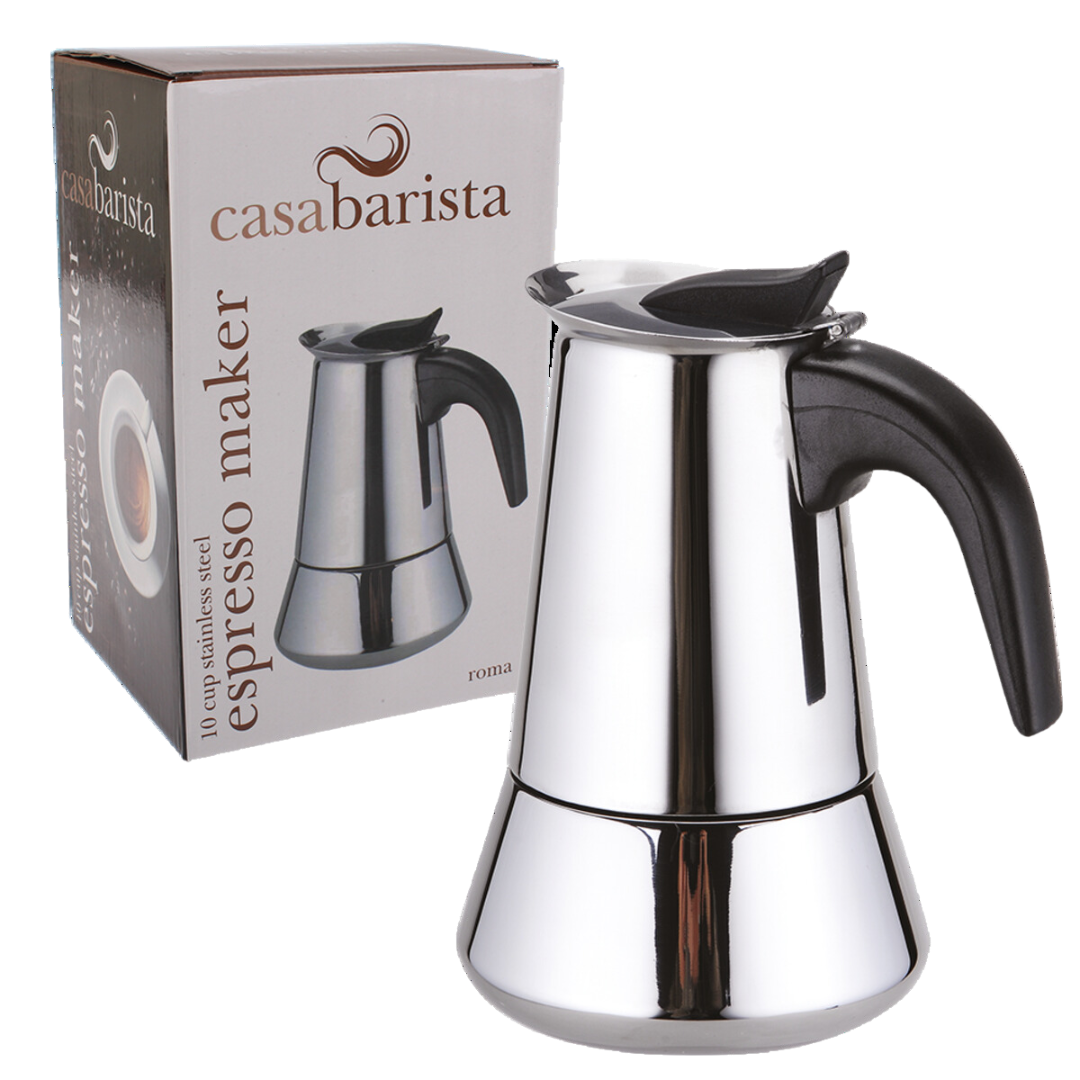 Roma Stainless Steel Espresso Maker 10 Cup