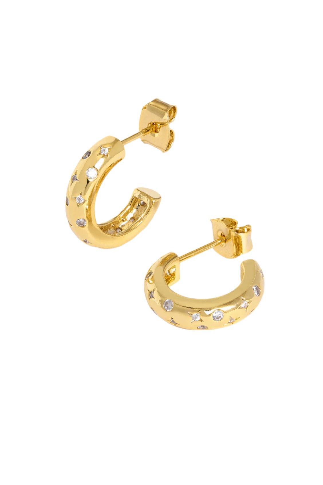 Constellation Chunky Hoops - Gold Plated