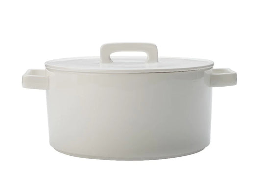 Epicurious Round Casserole 2.6 Litre White