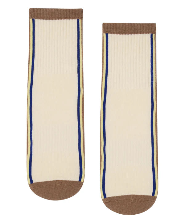 Crew Non Slip Grip Socks - Fluid Bark Brown