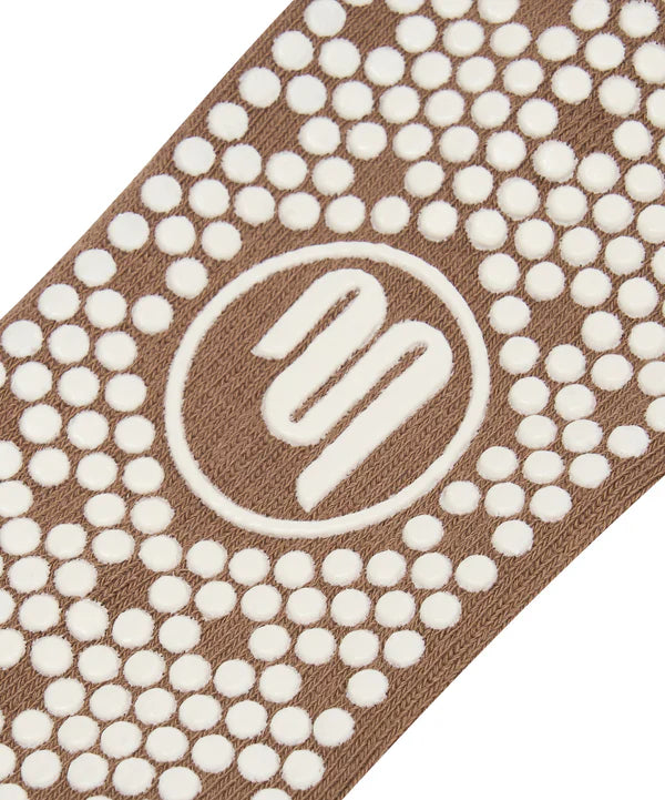 Crew Non Slip Grip Socks - Fluid Bark Brown