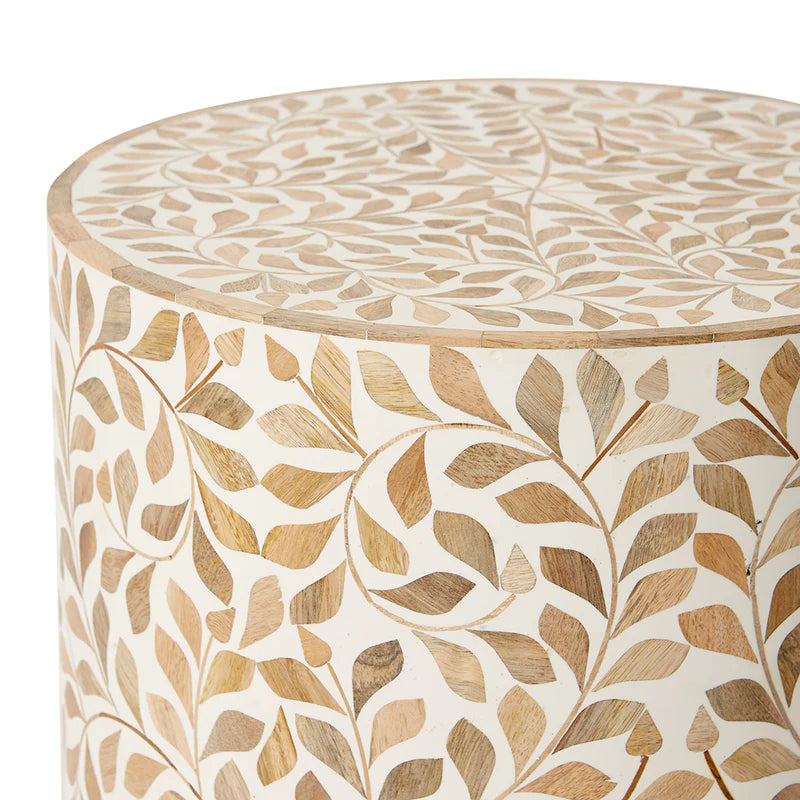 Kartik Side Table Cream/Natural/Gold