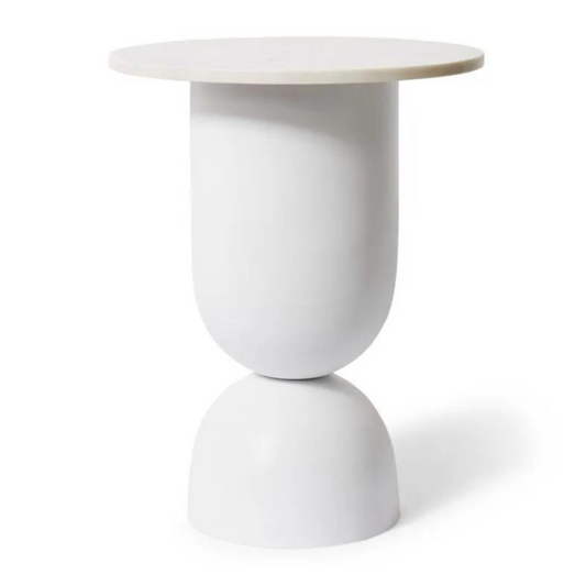 Jax Marble Side Table White