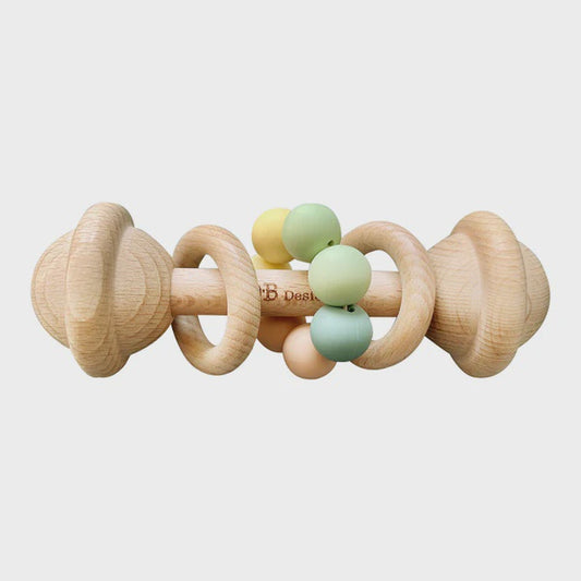 Pastel Multi Color | Wooden Rattle Toy