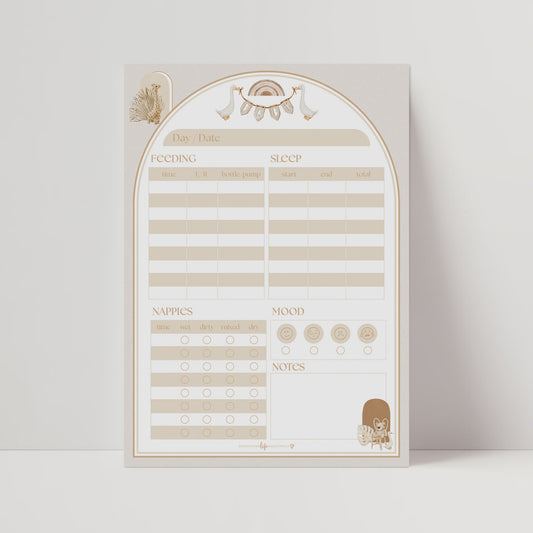 Magnetic Nursery Feeding Chart