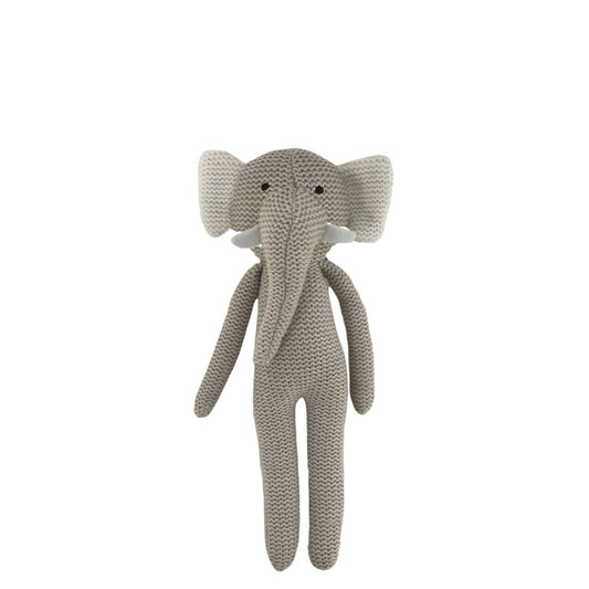 Eco Knitted Elephant Rattle - 25cm