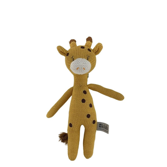 Eco Knitted Giraffe Rattle - 25cm