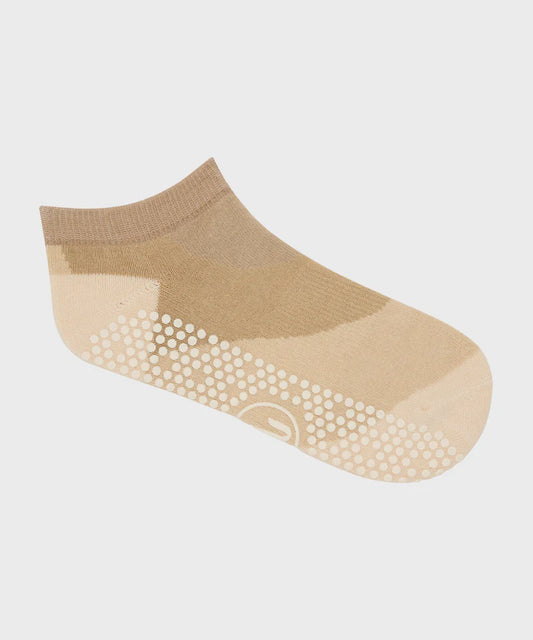 Classic Low Rise Grip Socks - Sand Stone