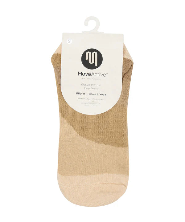 Classic Low Rise Grip Socks - Sand Stone