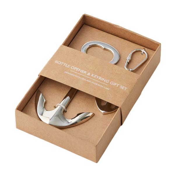 Anchor Bottle Opener & Keyring Set