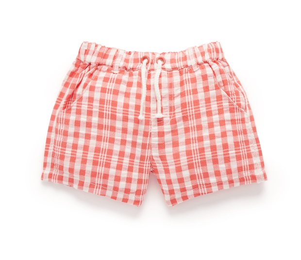 Gingham Shorts Vintage Red