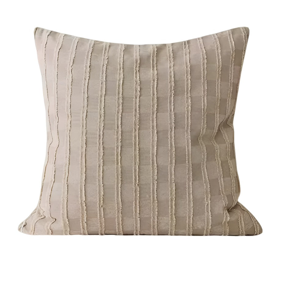 Lagom Cotton Cushion 50cm Square - Latte - Feather Filled