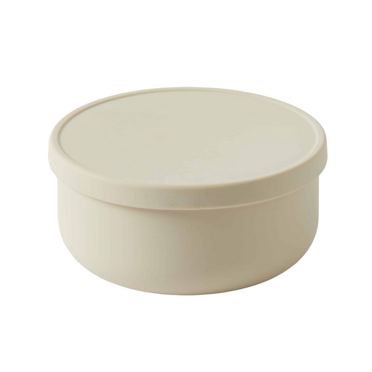Henny Silicone Bowl With Lid - Cream