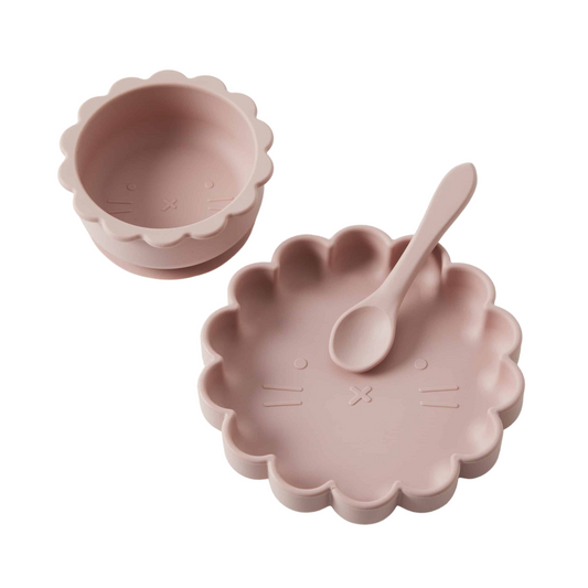 Henny Silicone 3pc Dining Set - Musk