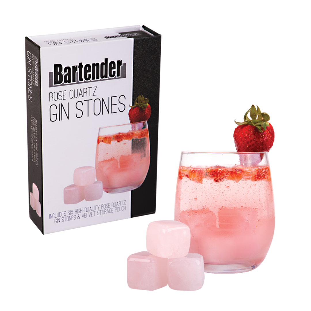 Rose Quartz Gin Stones with Bag