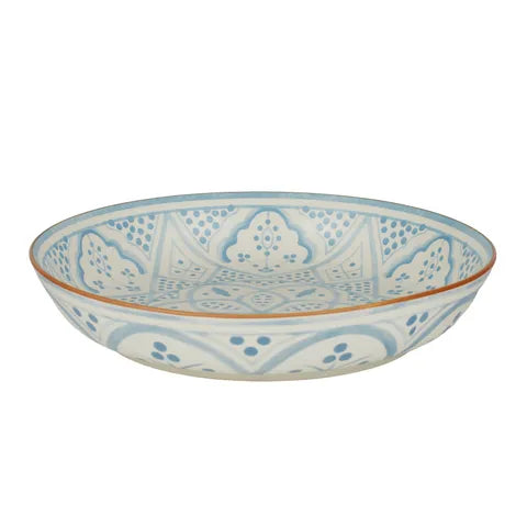 Aleah Ceramic Shallow Bowl Blue