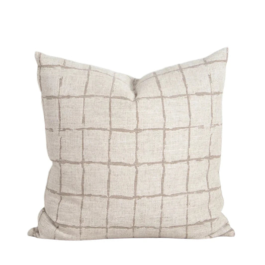 Harrison Cushion with Feather Inner - Taupe 55x55cm