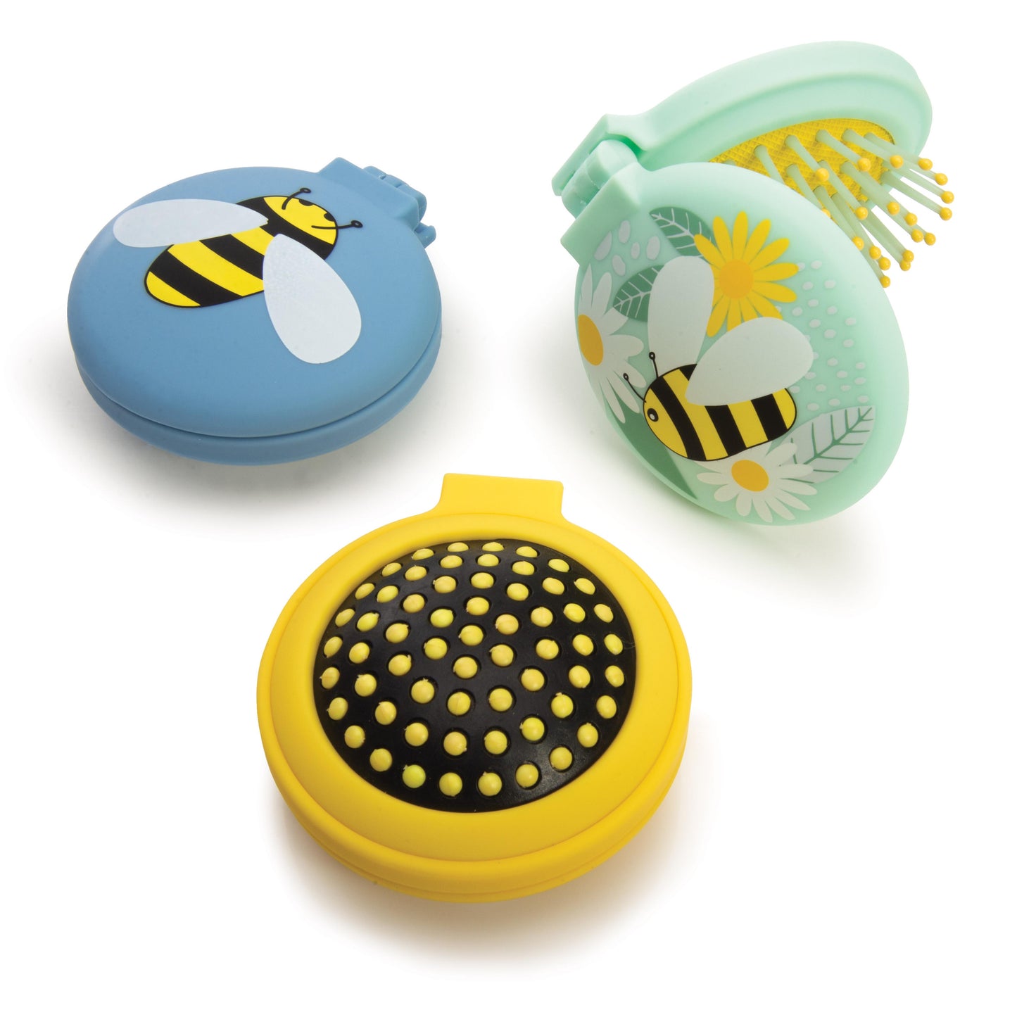 Buzzing Bees ­ Compact Hairbrush/Mirror (3Asst/18Disp)­