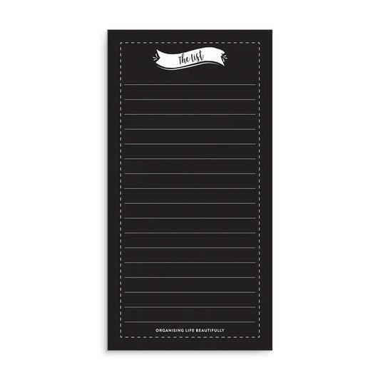 Magnet - Reusable Shopping/to-do List - Classic Black