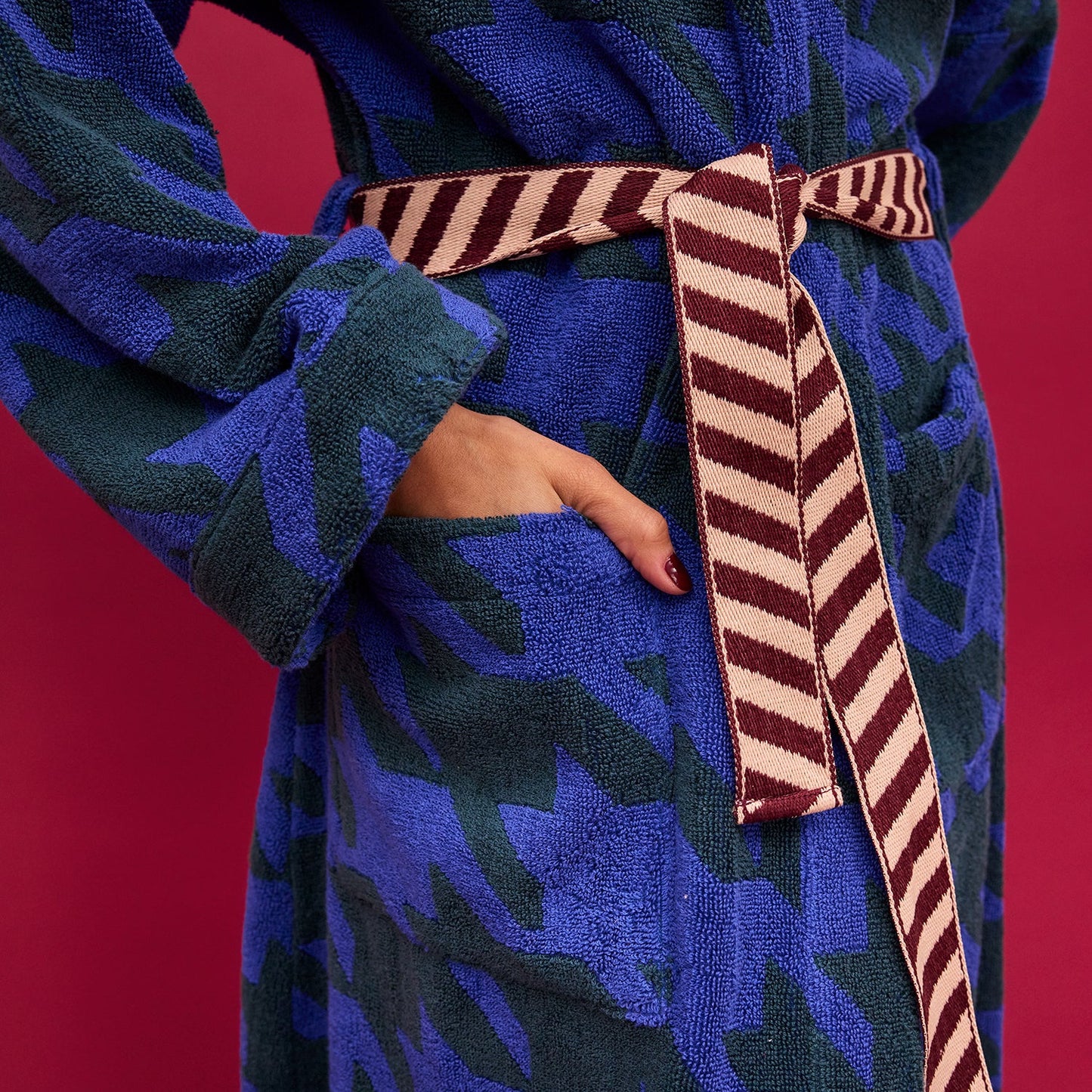 Vinita Towelling Robe - Lapis