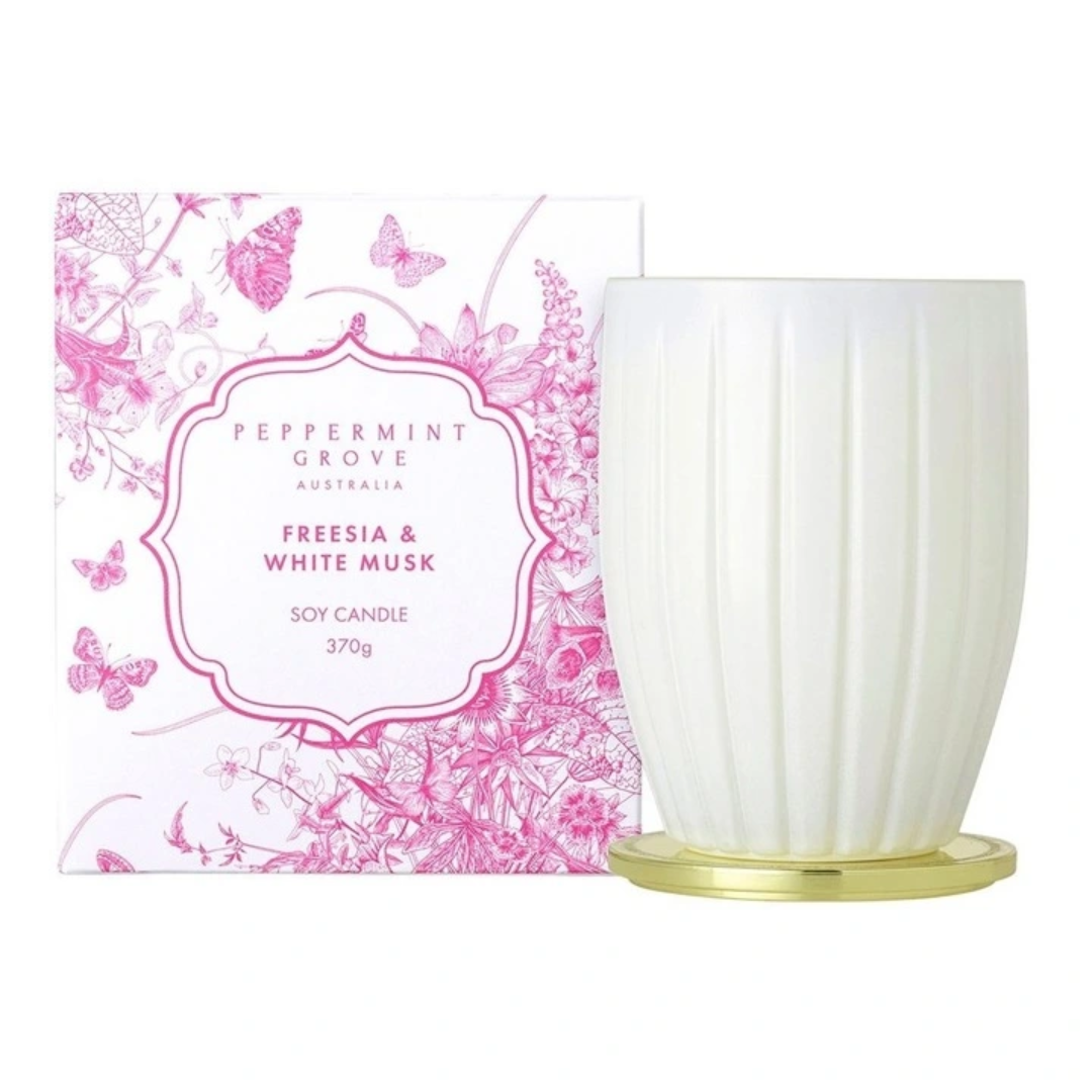 Mother's Day - PGA Large Candle 370g - Freesia & White Musk