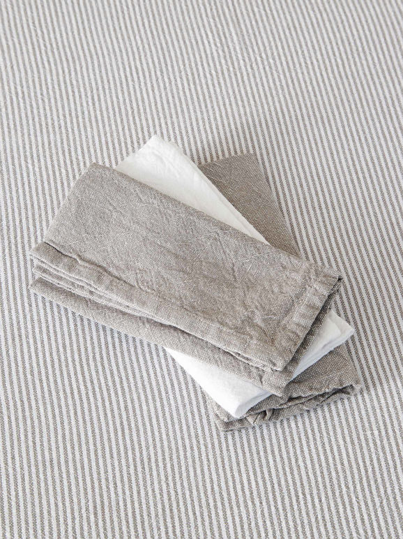 Washed Cotton Napkin Grey 45x45cm