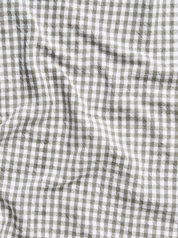 Gingham Washed Cotton Napkin Grey 45x45cm