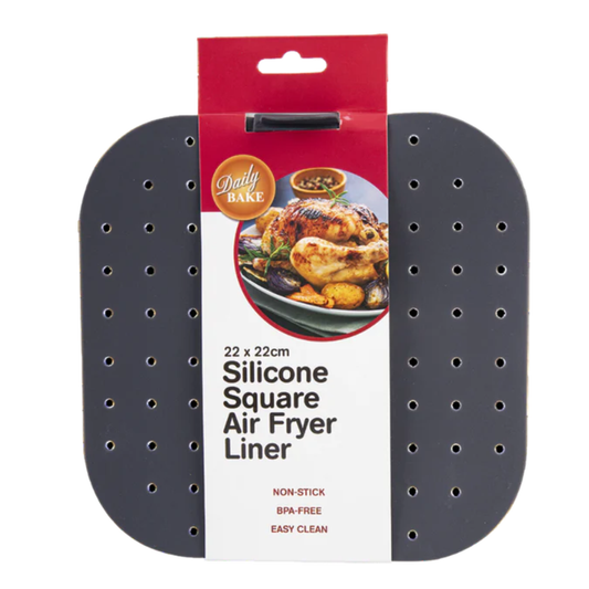 Silicone Square Air Fryer Liner 22x22cm