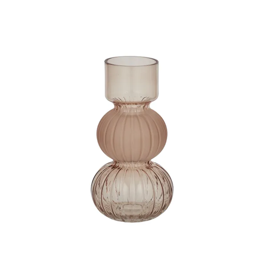 Ariel Glass Vase 14x25cm Peach