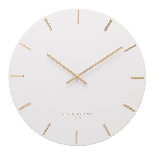 Luca Silent Wall Clock 60cm White