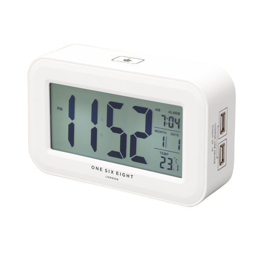 Reilly Digital Alarm Clock - White