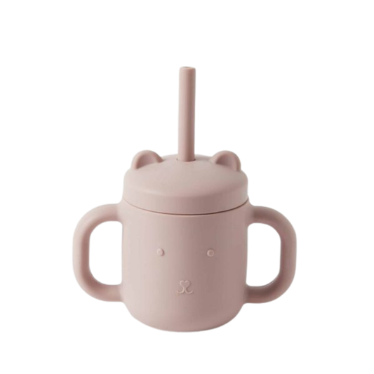Henny Silicone Sippy Cup with Straw - Musk