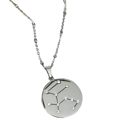 Zodiac Aquarius Necklace - Silver