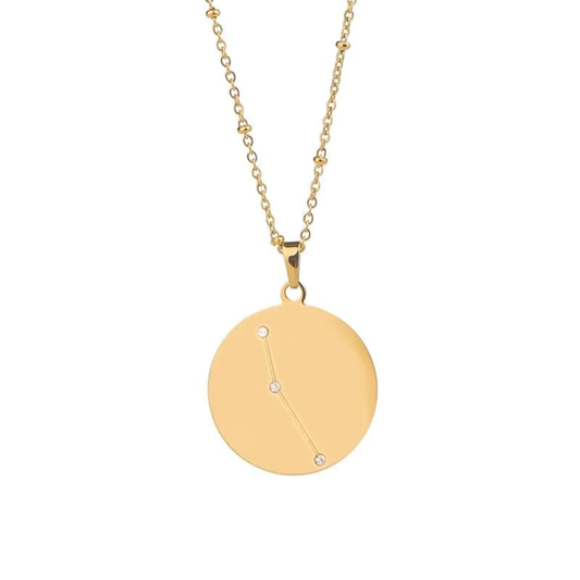 Zodiac Aries Necklace - Gold