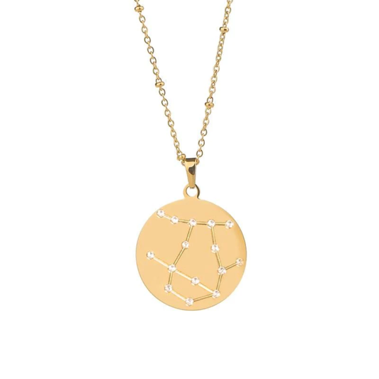 Zodiac Gemini  Necklace - Gold