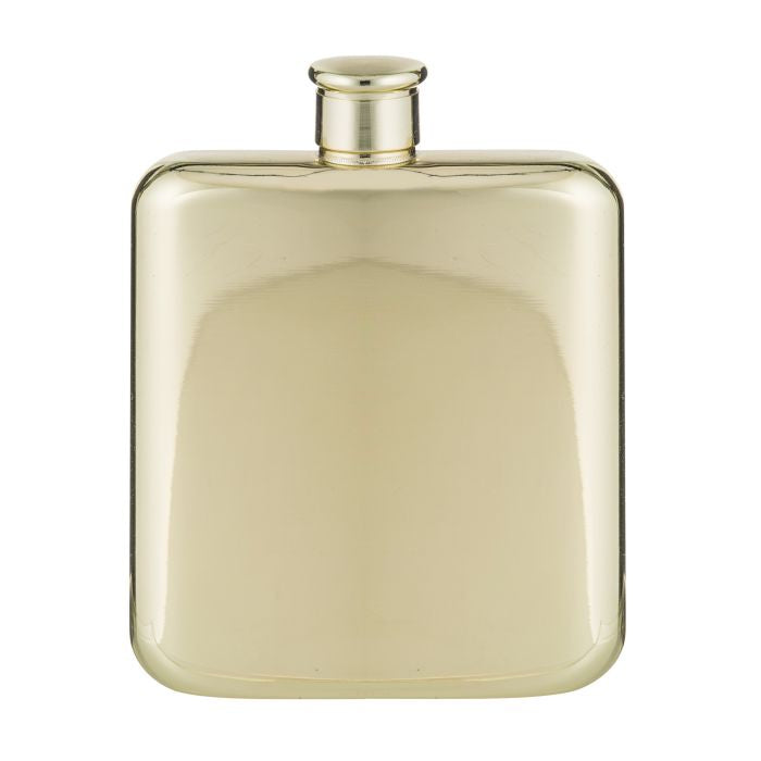 Davis & Waddell Hip Flask 170ml Gold