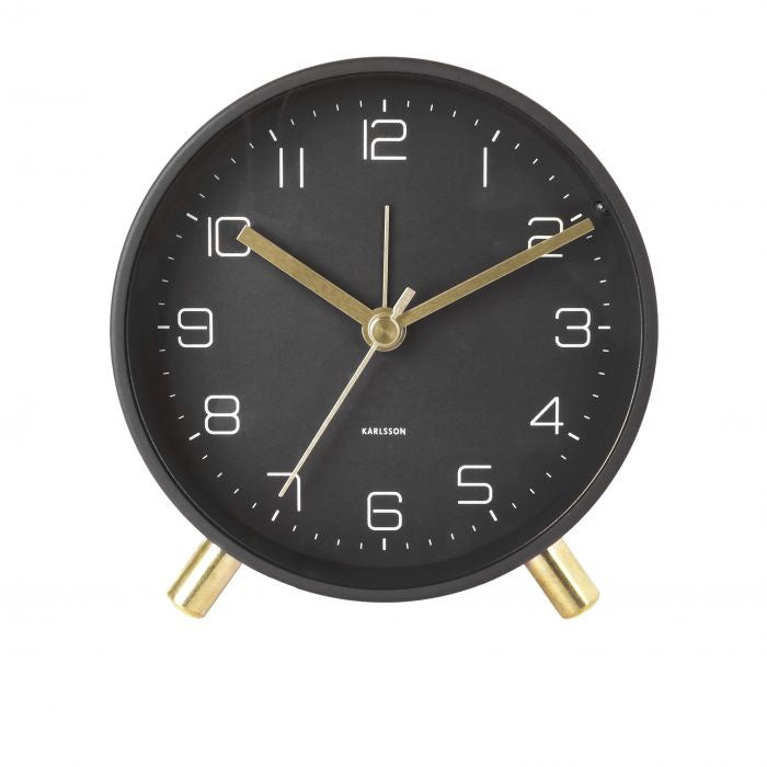 Lofty Alarm Clock 11x11cm Black